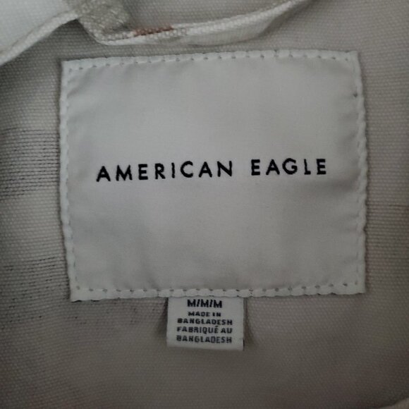 ❤️414 American Eagle Outfitters Oversize Button Up Tan Camouflage Shirt Jacket - Picture 2 of 9